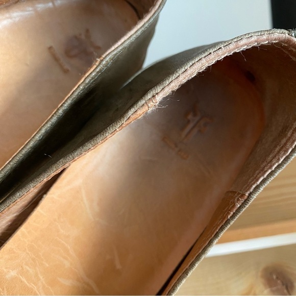 Frye Brown Leather Melanie Slip On Sneakers 10 - Picture 13 of 15